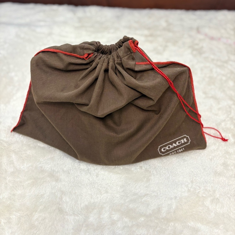 Coach vintage  Dust Bag Brown with Red string